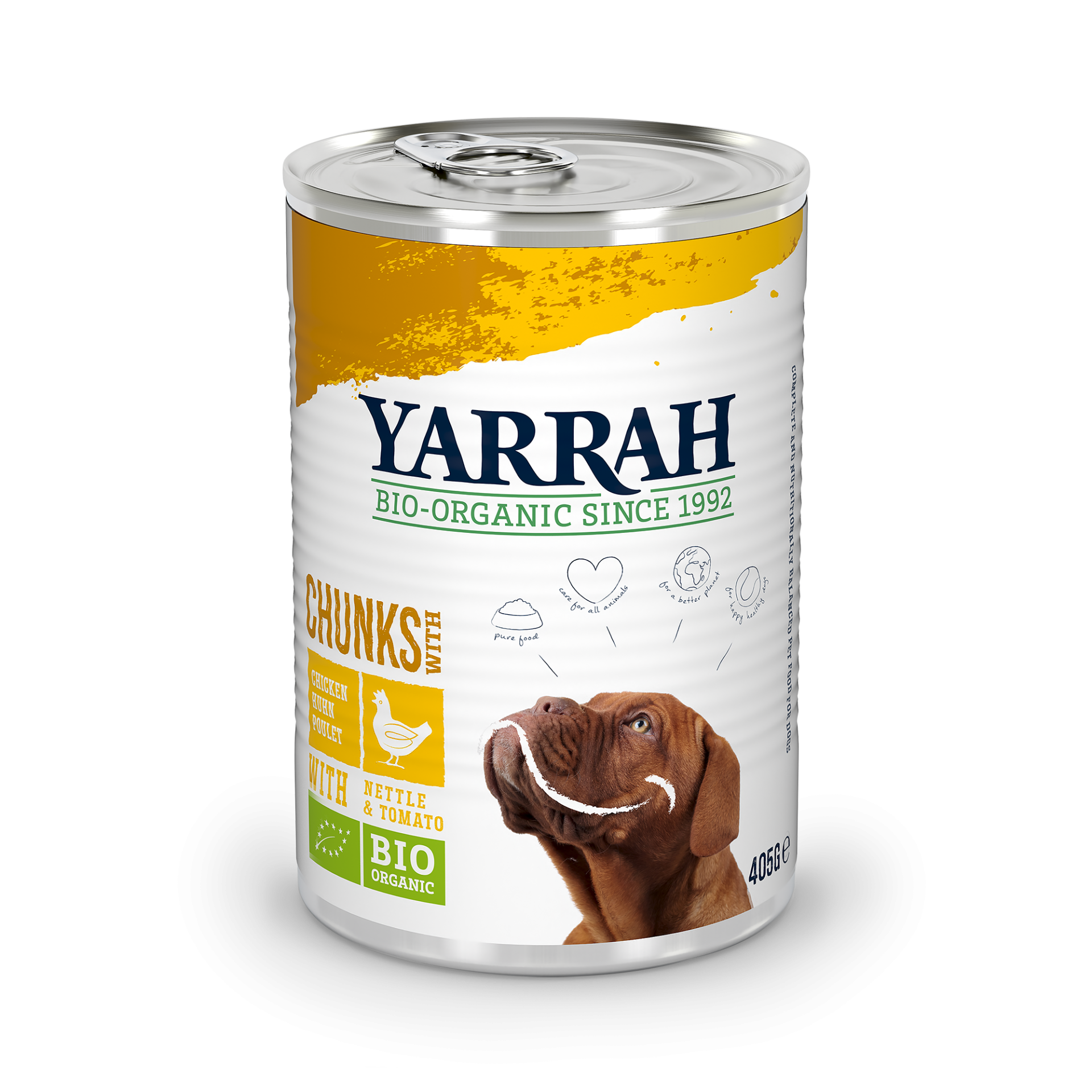 Vakantie erectie hoe te gebruiken Yarrah Biologisch hondenvoer Chunks met Kip in blik 405gr - Firma van Aalst