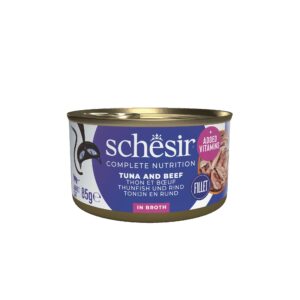 Schesir Cat Can Broth Tuna & Beef & Rice 85g